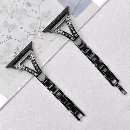 Diamond - Steel Apple Watch Band Series 11/10/9/8/7/6/5/4/ SE / Ultra 1/2/3