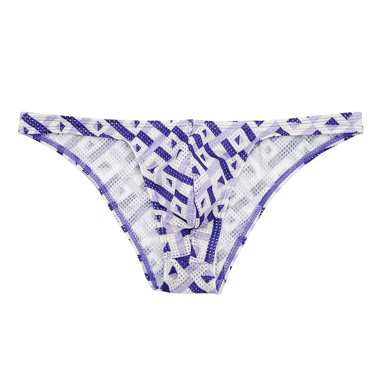 Purple Mesh Low Cut Swim Brief