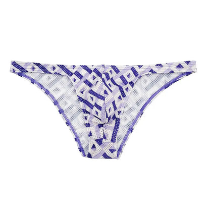 Purple Mesh Low Cut Swim Brief