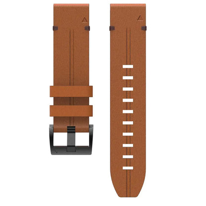 Garmin QuickFit 20/22/26mm Leather Band with Double Keepers