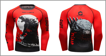 Godzilla Men's Quick Dry Long Sleeve Tech Shirt (M, L, XL, 2XL)