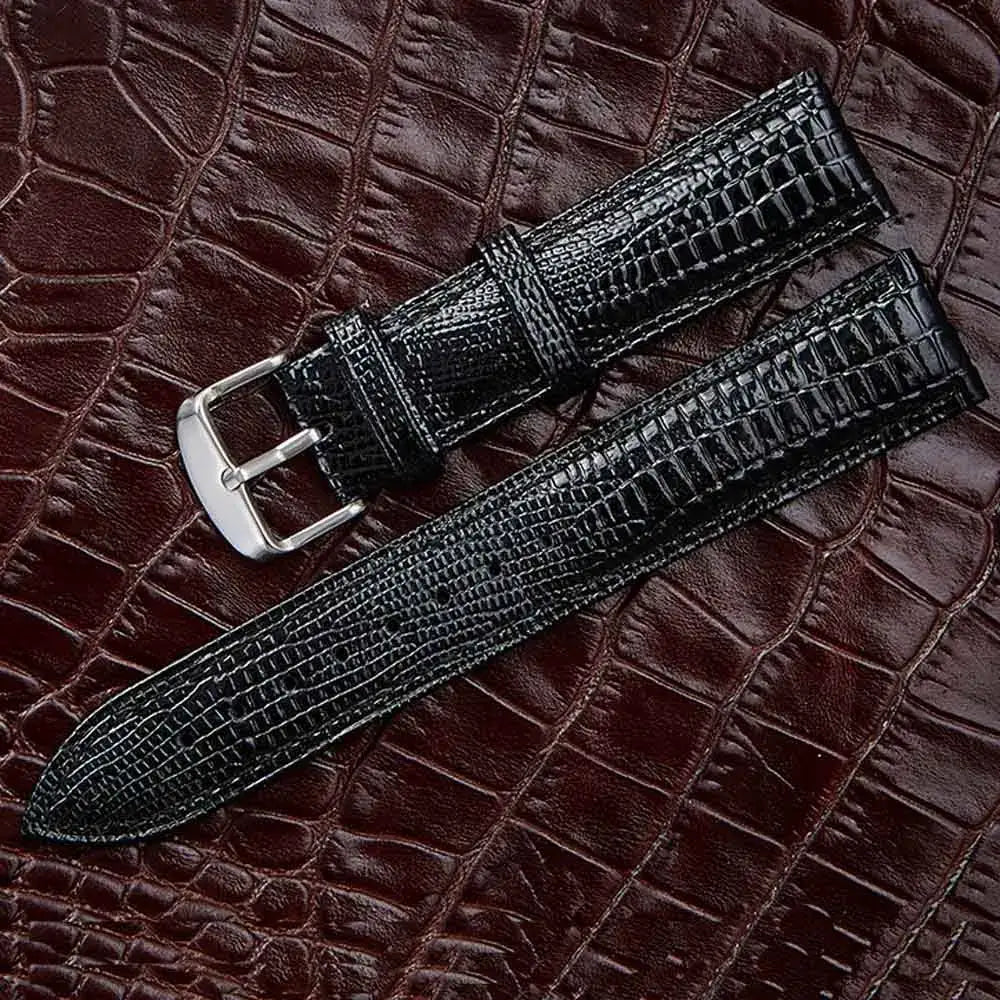 TicWatch Pro 5, Pro 3 & E3 Lizard-Embossed Leather Buckle Band