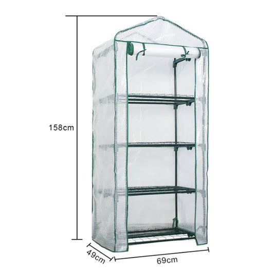 Mini Portable Greenhouse Cover with Frame, Outdoor, Balcony, Temperature Retaining, Waterproof, Flower, Plants, Gardening