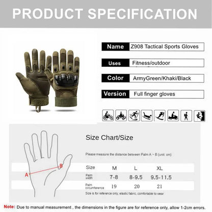 Tactical Sports Gloves Touch Design
