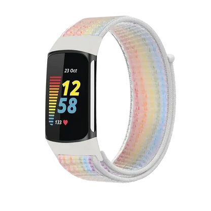Fitbit Charge 5 6 Nylon Velcro Band - Durable Comfortable Strap