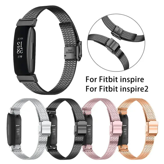 Fitbit Inspire 2, 1  Steel Band - Durable Metal Strap