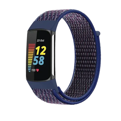 Fitbit Charge 5 6 Nylon Velcro Band - Durable Comfortable Strap