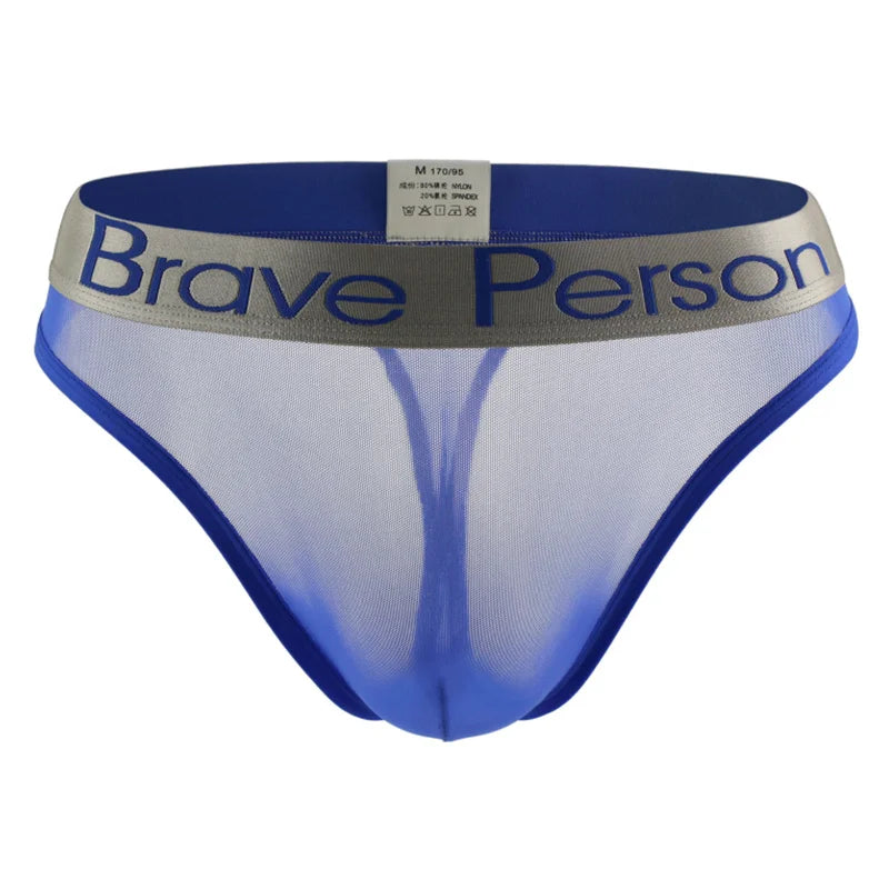 BRAVE PERSON Men's Briefs Transparent Low-waist Briefs