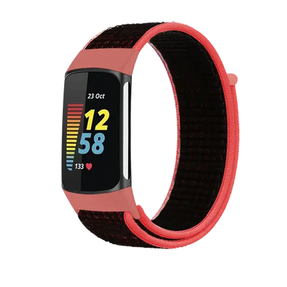 Fitbit Charge 5 6 Nylon Velcro Band - Durable Comfortable Strap