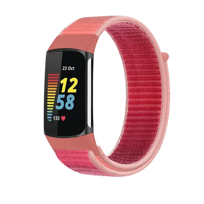 Fitbit Charge 5 6 Nylon Velcro Band - Durable Comfortable Strap