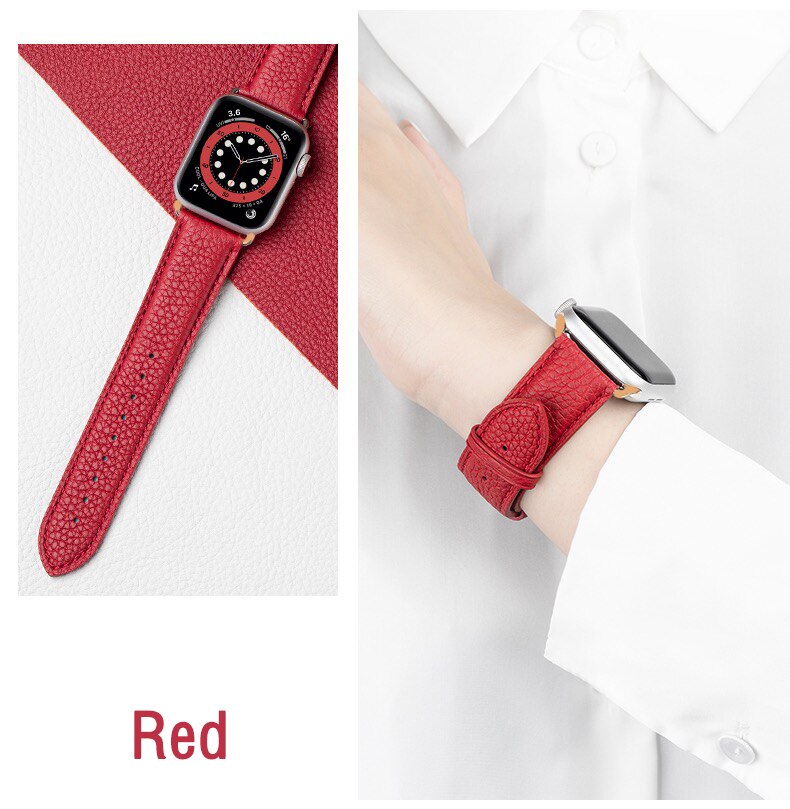 Genuine Leather Loop Apple Watch Band Series 11/10/9/8/7/6/5/4/ SE / Ultra 1/2/3