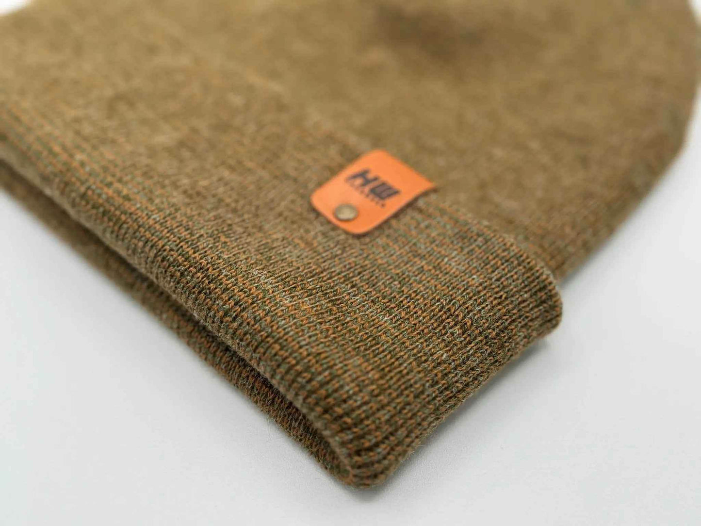 HAAKWEAR Classic  Fusion Cuffed Beanie - Brown / Green, Made in USA