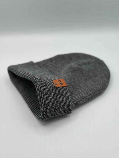 HAAKWEAR Classic Fusion Cuffed Beanie - Gray / Denim, Made in USA