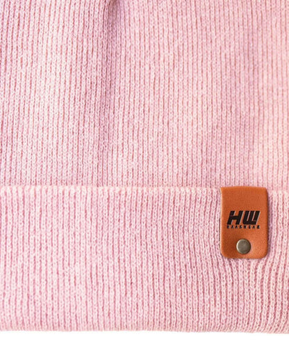 HAAKWEAR Pearl Pink Beanie - Knit Cuffed Classic Hat Made in USA
