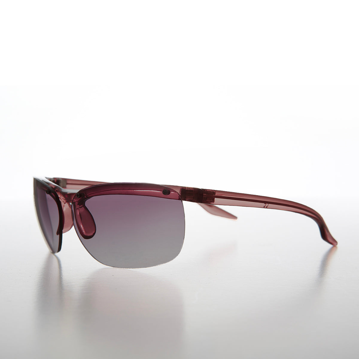 Y2K Curved Rimless Vintage Sunglasses - Hadley