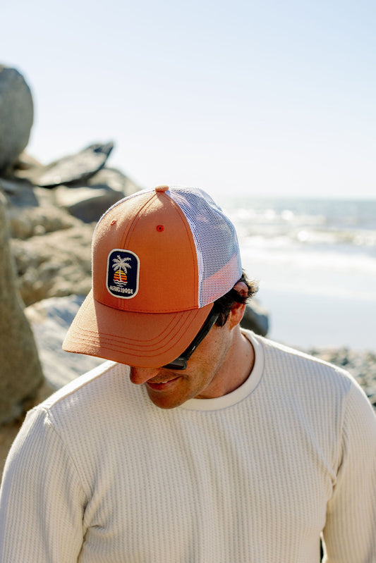 Palm Cap - Tangerine / Off White
