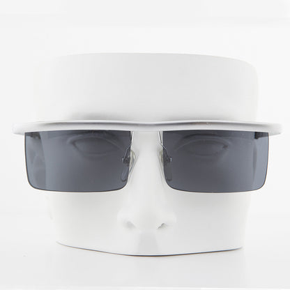 Futuristic Metal Rectangular Vintage Sunglass - Hans