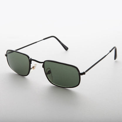 Small Rectangular Metal Vintage Sunglass - Harvey