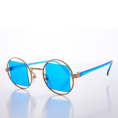 Gold Psychedelic Round Sunglasses - Haze 2