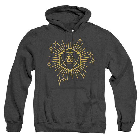 Dungeons And Dragons Year Of The Dragon Lucky D20 Heather Mens Hoodie Black Officially Licensed