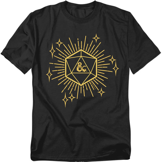 Dungeons And Dragons Year Of The Dragon Lucky D20 Mens T Shirt Black Officially Licensed