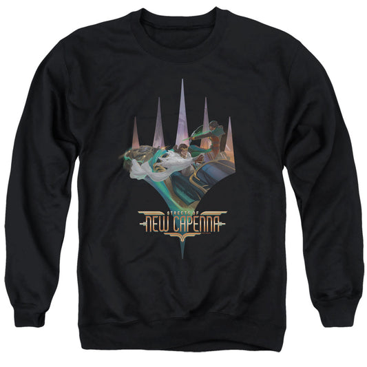 Magic The Gathering Planeswalker Logo Mens Crewneck Sweatshirt Black Officially Licensed
