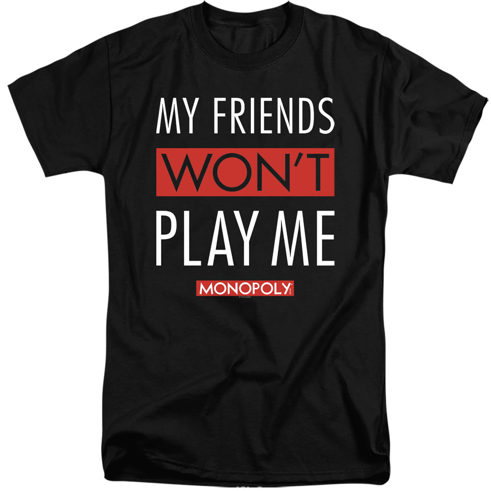 Monopoly My Friends Mens Tall T Shirt Black Officially Licensed