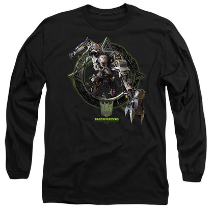Transformers Transit Circle Frame Mens Long Sleeve Shirt Black Officially Licensed