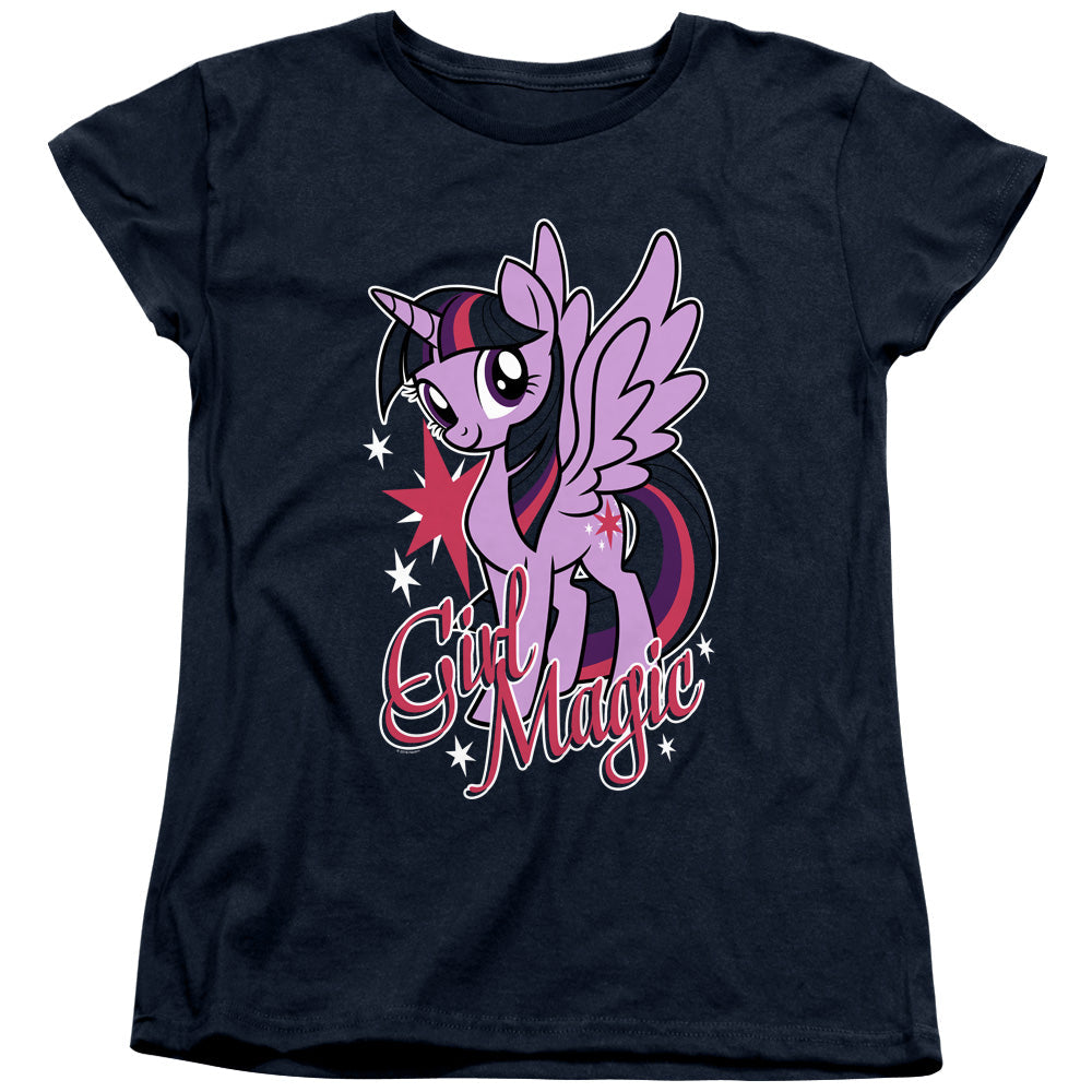 My Little Pony Tv Girl Magic Womens T Shirt Navy Blue Officially Licensed