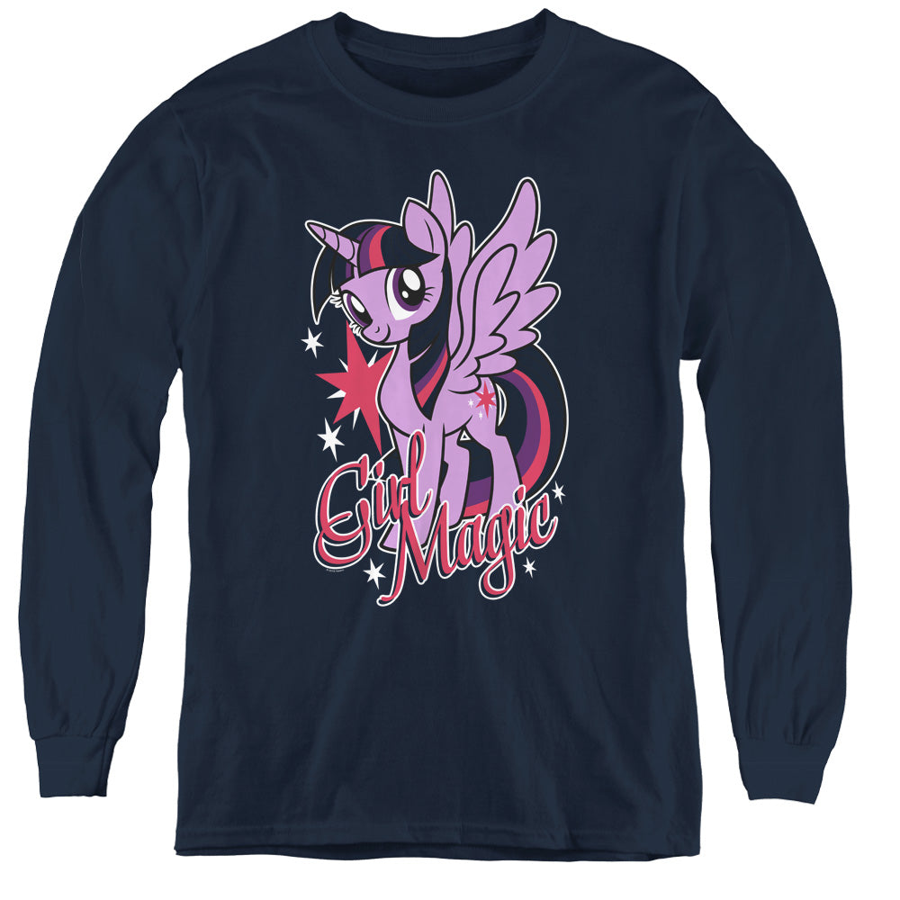 My Little Pony Tv Girl Magic Long Sleeve Kids Youth T Shirt Navy Blue Officially Licensed