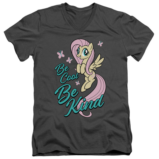 My Little Pony Tv Be Kind Mens Slim Fit V-Neck T Shirt Charcoal Officially Licensed