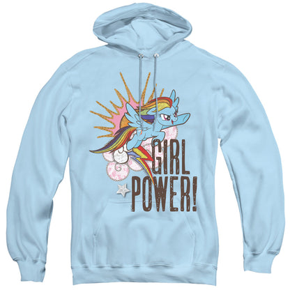 My Little Pony Tv Girl Power Mens Hoodie Light Blue Officially Licensed