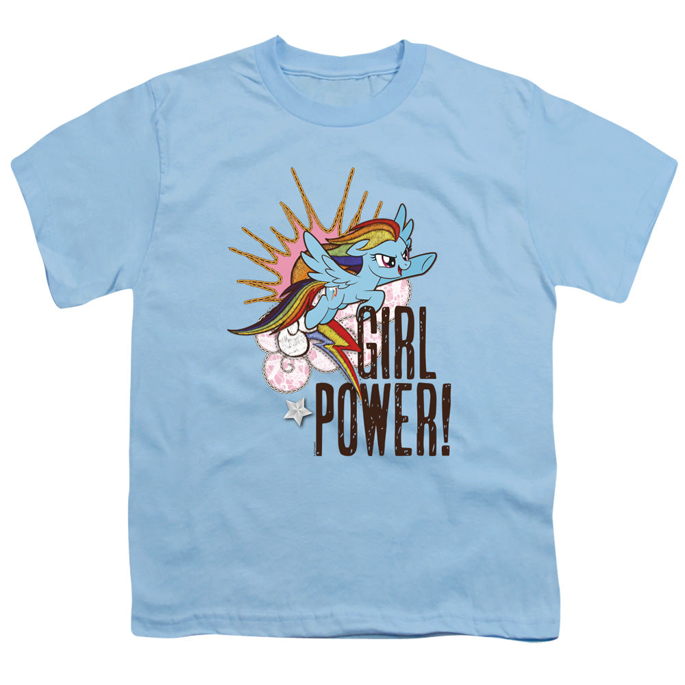 My Little Pony Tv Girl Power Kids Youth T Shirt Light Blue Officially Licensed