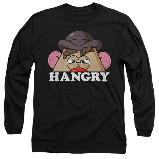 Mr Potato Head Hangry Mens Long Sleeve Shirt Black Officially Licensed