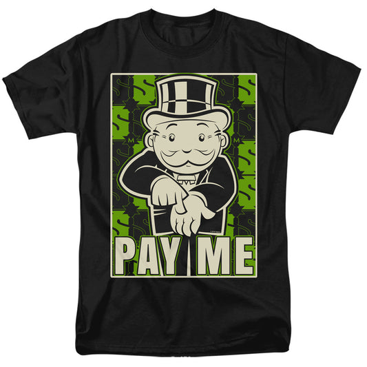 Monopoly Pay Me Mens T Shirt Black Officially Licensed
