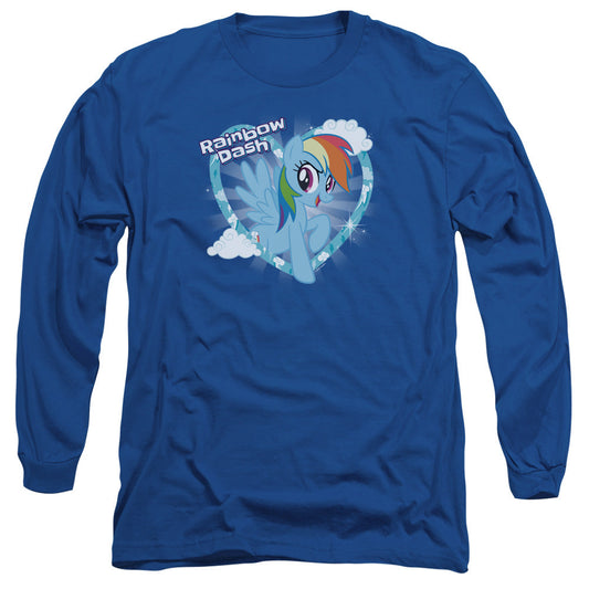 My Little Pony Tv Rainbow Dash Mens Long Sleeve Shirt Royal Blue Officially Licensed