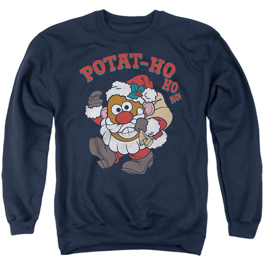 Mr Potato Head Ho Ho Ho Mens Crewneck Sweatshirt Navy Officially Licensed