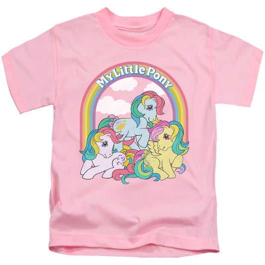 My Little Pony Retro Under the Rainbow Juvenile Kids Youth T Shirt Pink Officially Licensed