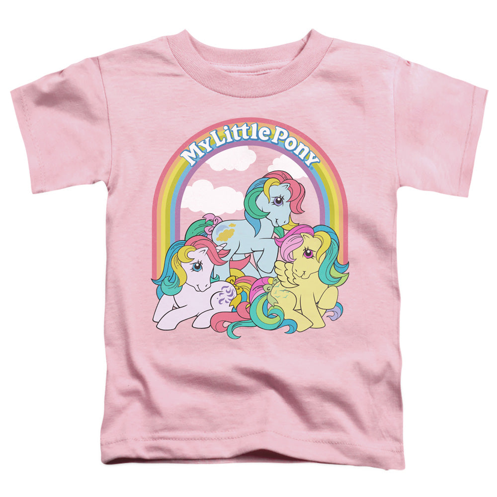 My Little Pony Retro Under the Rainbow Toddler Kids Youth T Shirt Pink Officially Licensed