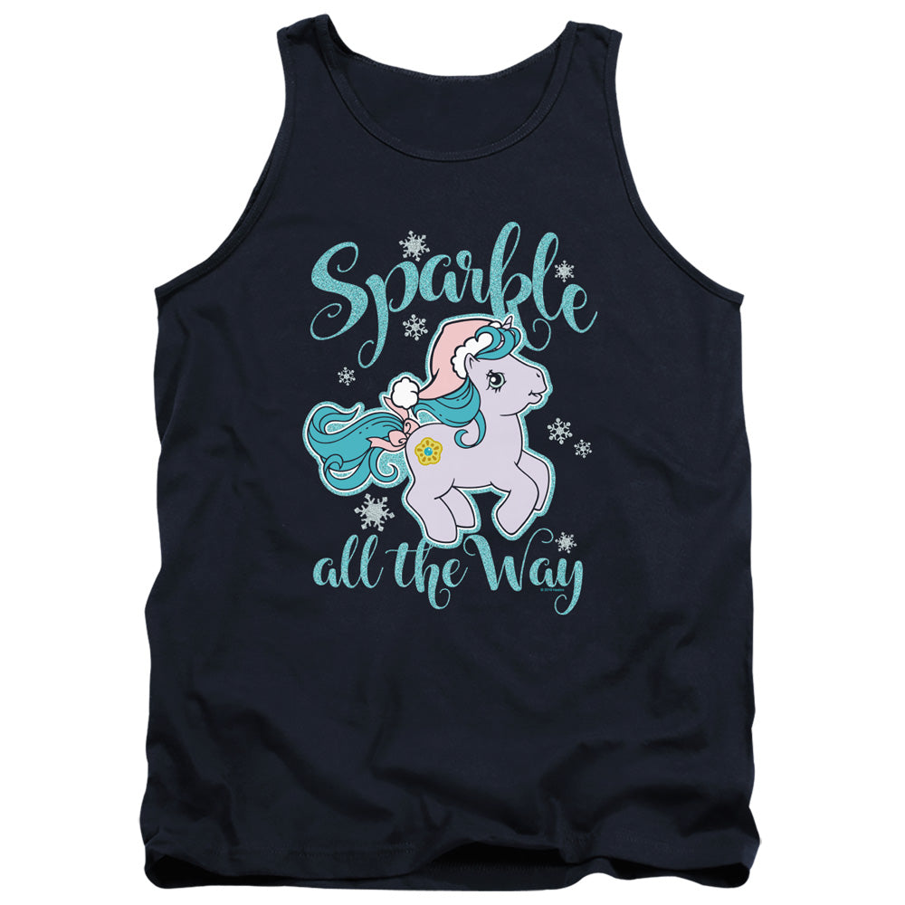 My Little Pony Retro Sparkle All The Way Mens Tank Top Shirt Navy Officially Licensed