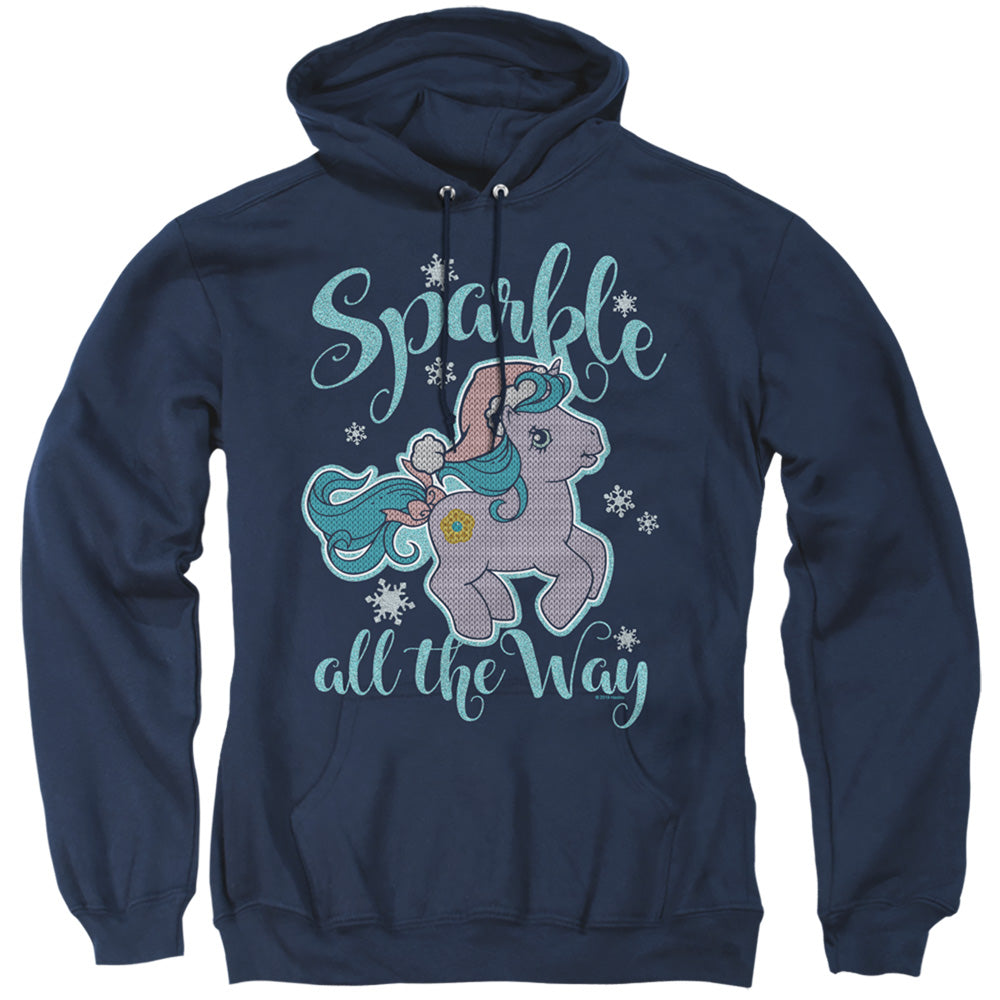 My Little Pony Retro Sparkle All the Way 2 Mens Hoodie Navy Blue Officially Licensed