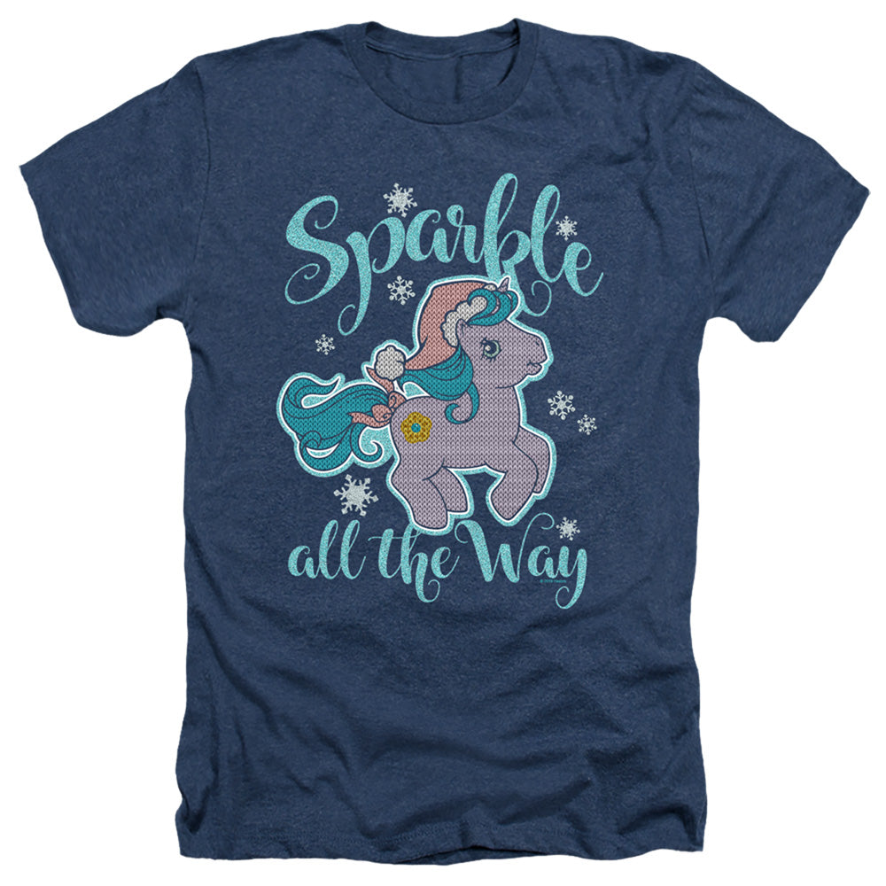 My Little Pony Retro Sparkle All the Way 2 Heather Mens T Shirt Navy Blue Officially Licensed