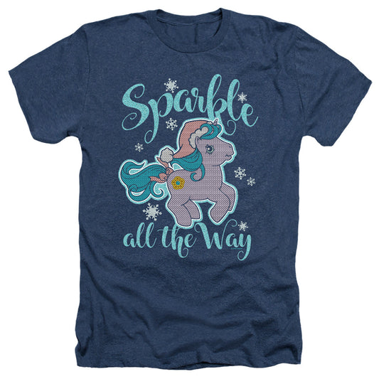 My Little Pony Retro Sparkle All the Way 2 Heather Mens T Shirt Navy Blue Officially Licensed