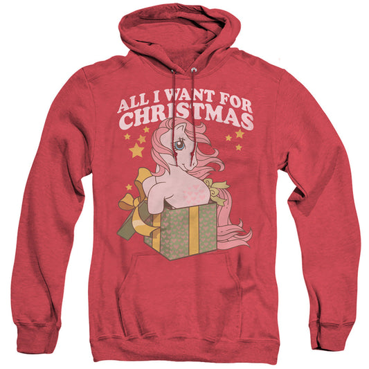 My Little Pony Retro All I Want Heather Mens Hoodie Red Officially Licensed