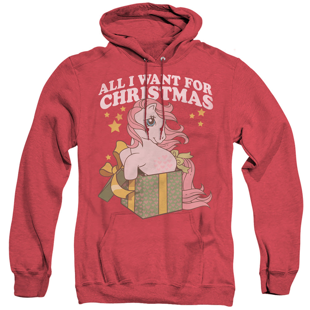 My Little Pony Retro All I Want Mens Heather Hoodie Red Officially Licensed