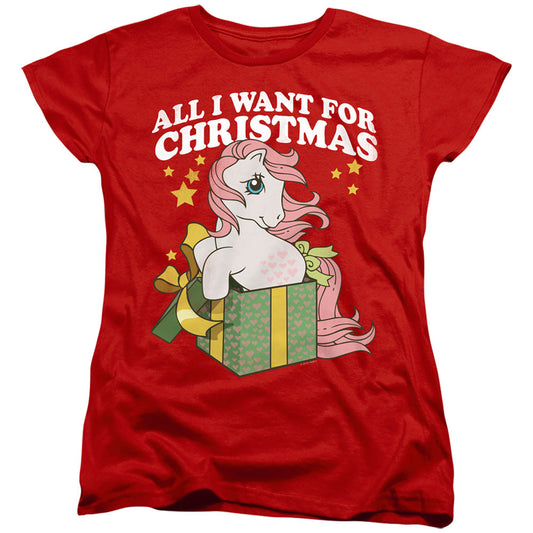 My Little Pony Retro All I Want Womens T Shirt Red Officially Licensed