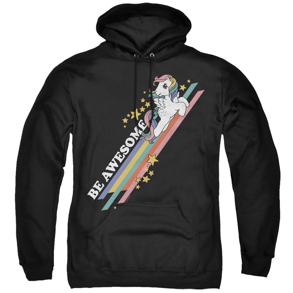 My Little Pony Retro Be Awesome Mens Hoodie Black Officially Licensed