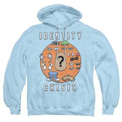 Mr Potato Head Identity Crisis Mens Hoodie Light Blue Officially Licensed