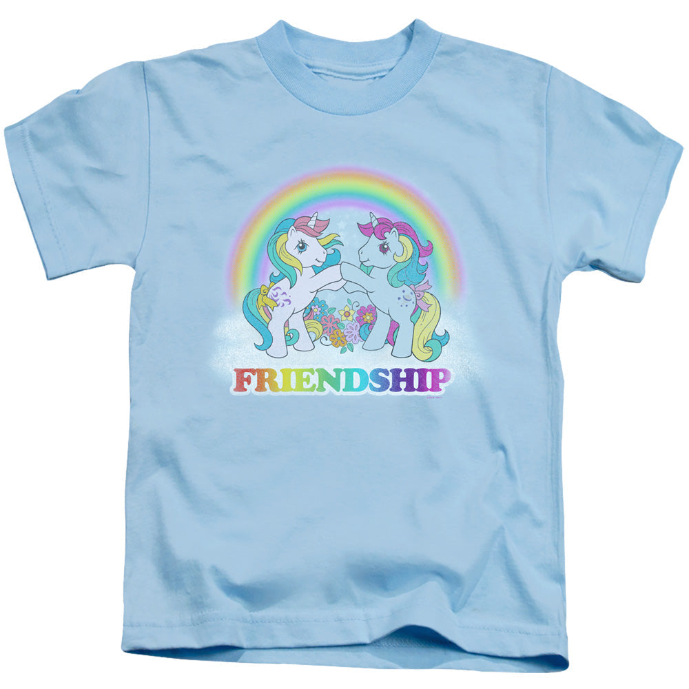 My Little Pony Retro Friendship Juvenile Kids Youth T Shirt Light Blue Officially Licensed