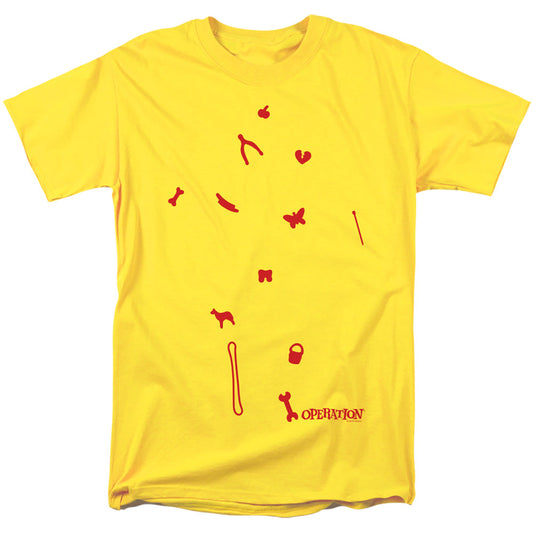 Operation Parts Mens T Shirt Yellow Officially Licensed
